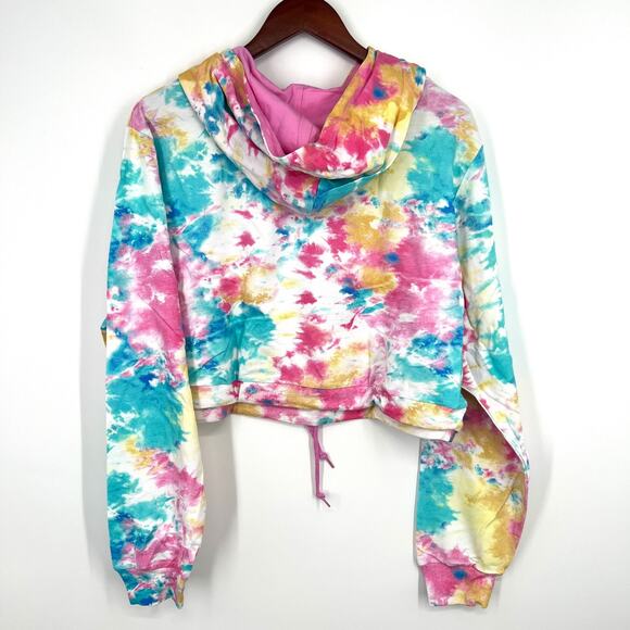 NWT Camille Kostek Size 1XL Rainbow Pastel Hoodie Beach Blouse Shirt Top Travel - Picture 8 of 8